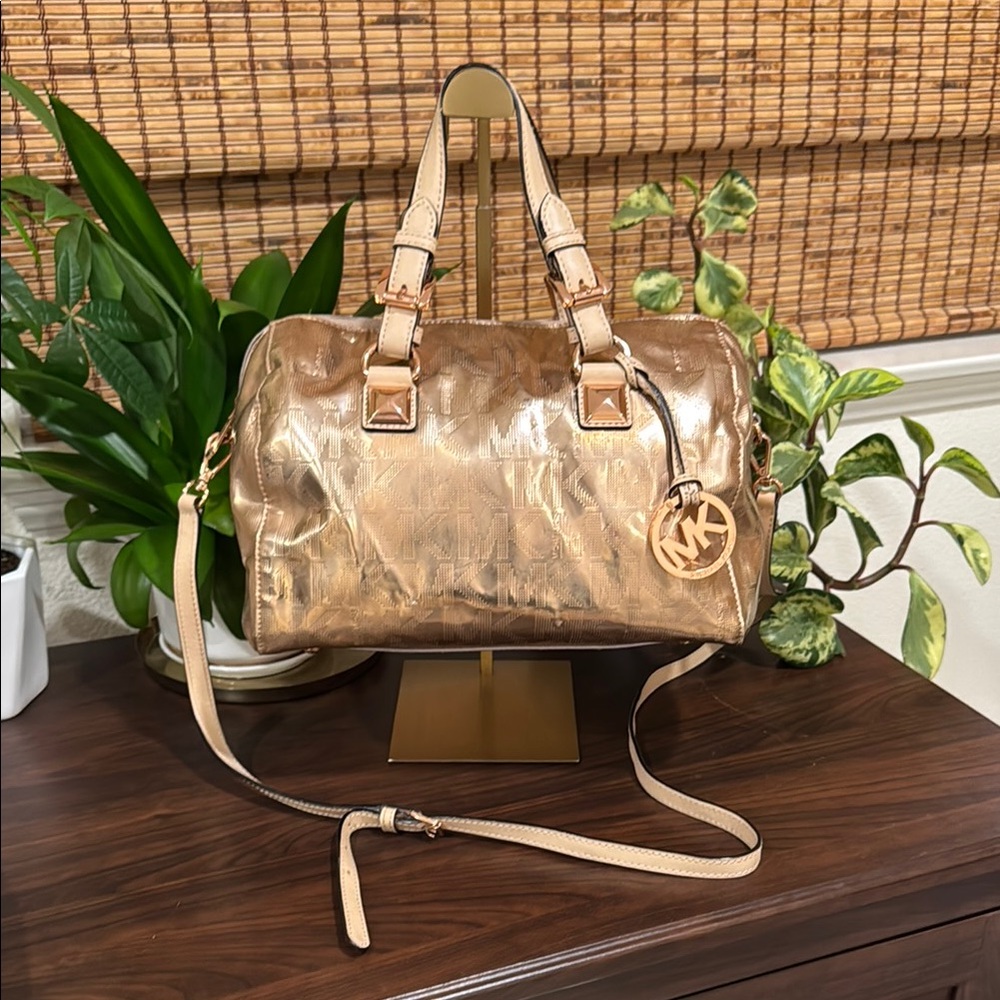 Michael Kors Gold Satchel with Luxurious Finish